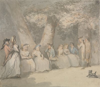 En scen i parken av Thomas Rowlandson