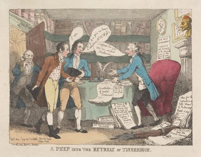 En titt in på retreaten i Tinnehinch av Thomas Rowlandson