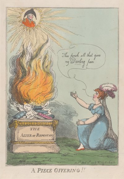 Ett stycke erbjudande!! Memoarer, Liv, Brev &c. av M. A. Clarke, 22 april 1809., 22 april 1809. av Thomas Rowlandson