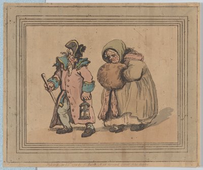 A Return from a Visit, 3 april 1798., 3 april 1798. av Thomas Rowlandson