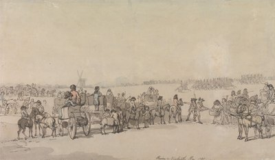 En recension av Blackheath, maj 1785 av Thomas Rowlandson