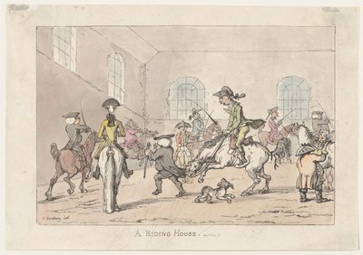 Ett ridhus, 1799 ., 1799 . av Thomas Rowlandson