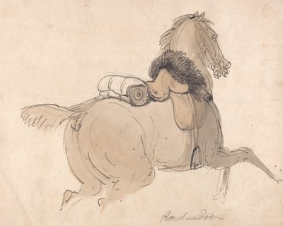 En sadlad kavallerihäst av Thomas Rowlandson