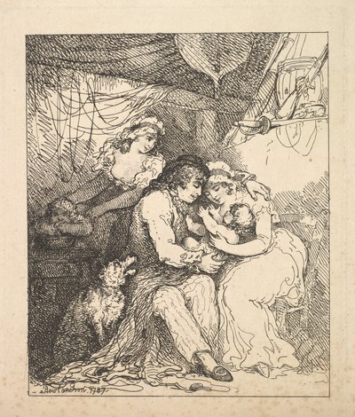 En sjömansfamilj, 1787. av Thomas Rowlandson