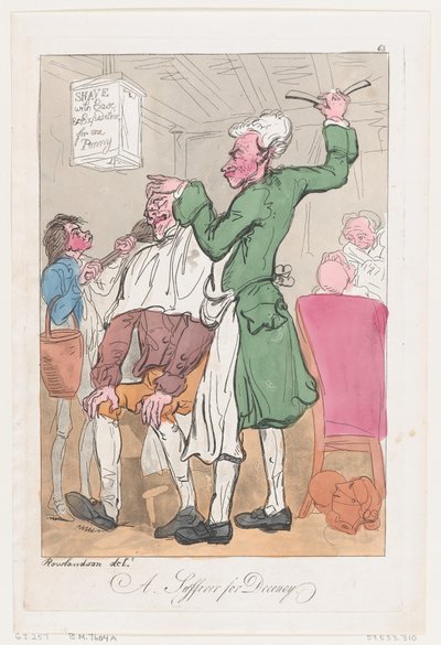 En lidande för anständighet, 20 juni 1789, 20 juni 1789. av Thomas Rowlandson