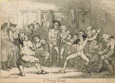 En fäktningsmatch av Thomas Rowlandson