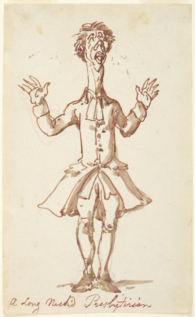 En presbyterian med lång hals av Thomas Rowlandson