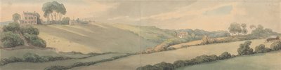 Amiral Christians och herr Lysons stugor, Cowes av Thomas Rowlandson