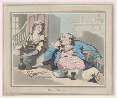 Efter middagen, 1790., 1790. av Thomas Rowlandson