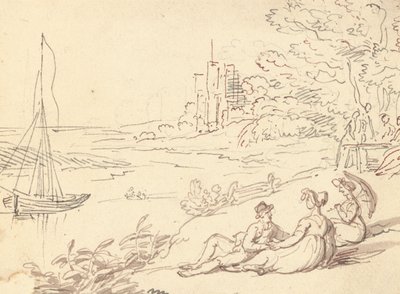 Albumteckning av Thomas Rowlandson