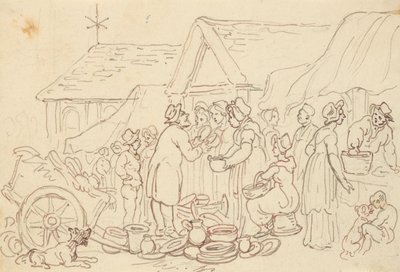 Albumteckning av Thomas Rowlandson