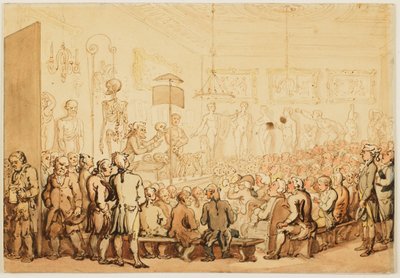 En föreläsning om anatomi vid Kungliga Konstakademien av Thomas Rowlandson