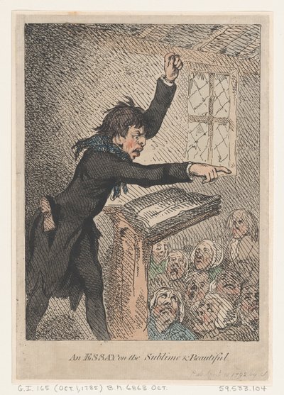 En essä om det sublima och vackra, 10 april 1792, 10 april 1792. av Thomas Rowlandson