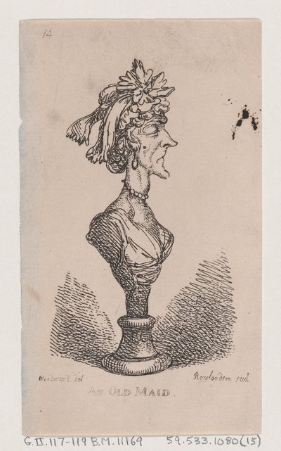 En gammal piga, 1808., 1808. av Thomas Rowlandson