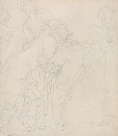 En gammal man som hånas av döden av Thomas Rowlandson