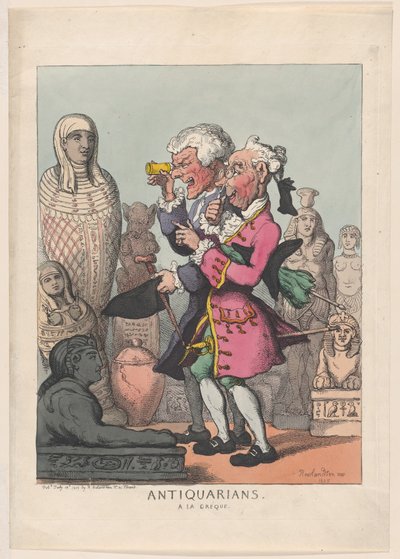 Antiquarians a la Greque, 14 juli 1805., 14 juli 1805. av Thomas Rowlandson