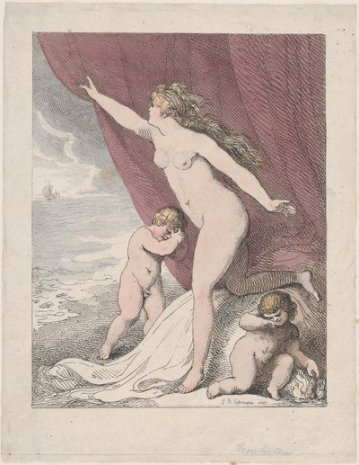 Ariadne övergiven av Theseus, 1790-99., 1790-99. av Thomas Rowlandson