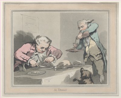 Vid middagen, 1790, 1790. av Thomas Rowlandson
