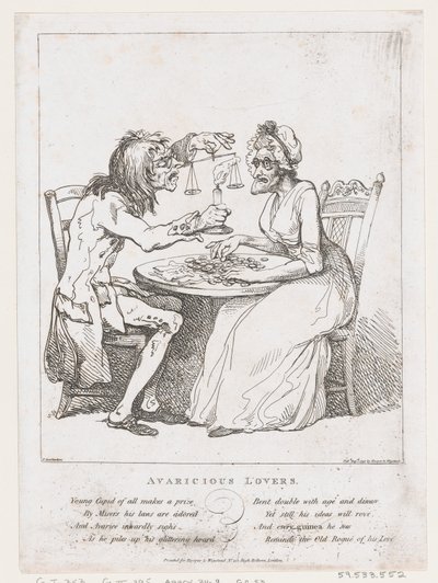 Avaricious Lovers, 1 augusti 1797, 1 augusti 1797. av Thomas Rowlandson