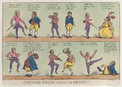 Awkward Squads Studying the Graces!!, 29 augusti 1809., 29 augusti 1809. av Thomas Rowlandson