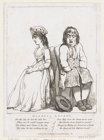 Bashful Lovers, 15 mars 1798, 15 mars 1798. av Thomas Rowlandson