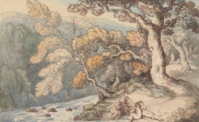 Badare i ett landskap av Thomas Rowlandson