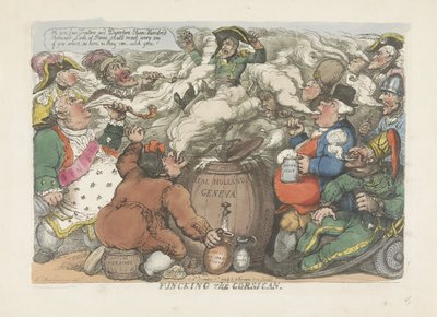 Gasning av Korsikanen, 1813 Funcking the Corsican (titel på objekt) av Thomas Rowlandson
