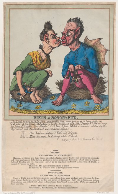 Bonopartes födelse, 8 februari 1808., 8 februari 1808. av Thomas Rowlandson