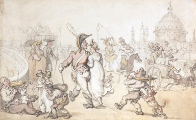 Blackfriars Bridge (akvarell) av Thomas Rowlandson