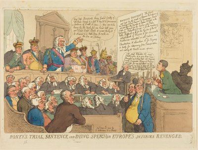 Boneys rättegång, dom och sista tal av Thomas Rowlandson