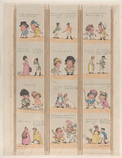 Borders for Rooms, Extravaganzas Plate 6, 2 maj 1799., 2 maj 1799. av Thomas Rowlandson