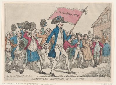 Bostonian Electors of L-Shire, 1790., 1790. av Thomas Rowlandson