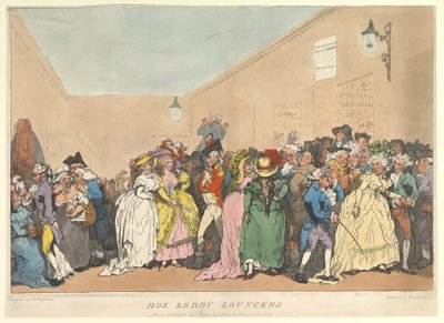 Box Lobby Loungers, 5 januari 1811. av Thomas Rowlandson