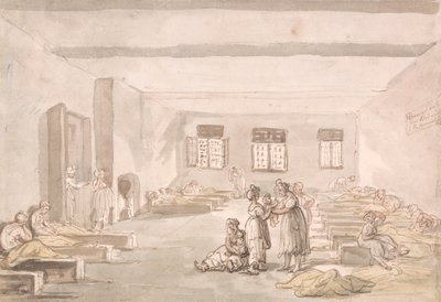 Bridewell, Passrummet, straffanstalten av Thomas Rowlandson