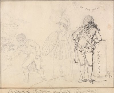 ”Britannias skydd”, eller ”Lojalitetens triumf” av Thomas Rowlandson