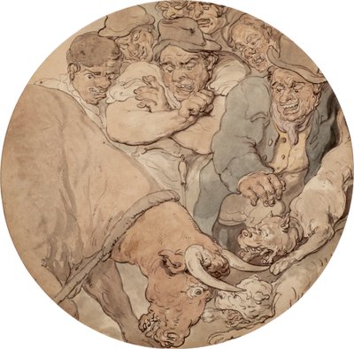 Tjurbete 1810-talet (litografi) av Thomas Rowlandson