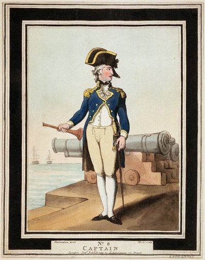 Kapten i Royal Navy på 1700-talet av Thomas Rowlandson