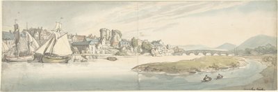 Carmarthen Castle, Wales av Thomas Rowlandson