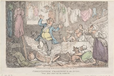 Christopher Crabtree in the Suds: Kära, kära vad kan saken vara, 1807., 1807. av Thomas Rowlandson