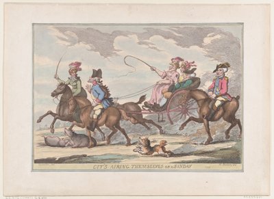 Cit:s luftar sig på en söndag, 1799., 1799. av Thomas Rowlandson