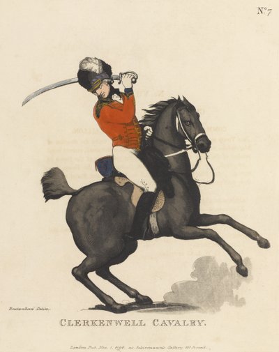 Clerkenwell Cavalry, ca 1799 (färgad akvatint) av Thomas Rowlandson
