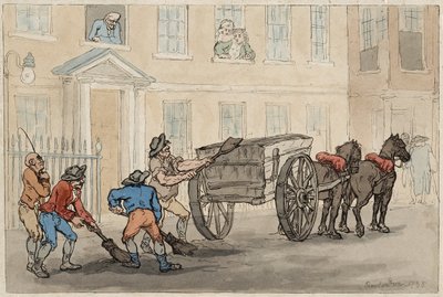 Collecting the Night Soil, pub. 1788 av Thomas Rowlandson