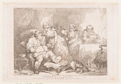 Lättnad vid gikt av Thomas Rowlandson