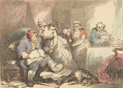 Tröst i gikten, 1785. av Thomas Rowlandson