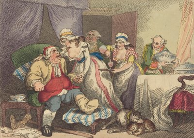 Tröst i gikten, 1785. av Thomas Rowlandson