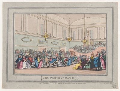 Comforts of Bath, tavla 10, 6 januari 1798., 6 januari 1798. av Thomas Rowlandson