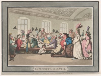 Comforts of Bath, tavla 11, 6 januari 1798., 6 januari 1798. av Thomas Rowlandson