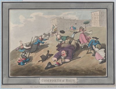 Comforts of Bath, tavla 12, 6 januari 1798., 6 januari 1798. av Thomas Rowlandson