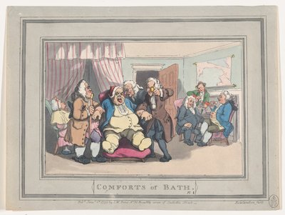 Comforts of Bath, tavla 1, 6 januari 1798., 6 januari 1798. av Thomas Rowlandson