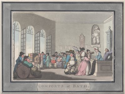Comforts of Bath, tavla 3, 6 januari 1798., 6 januari 1798. av Thomas Rowlandson